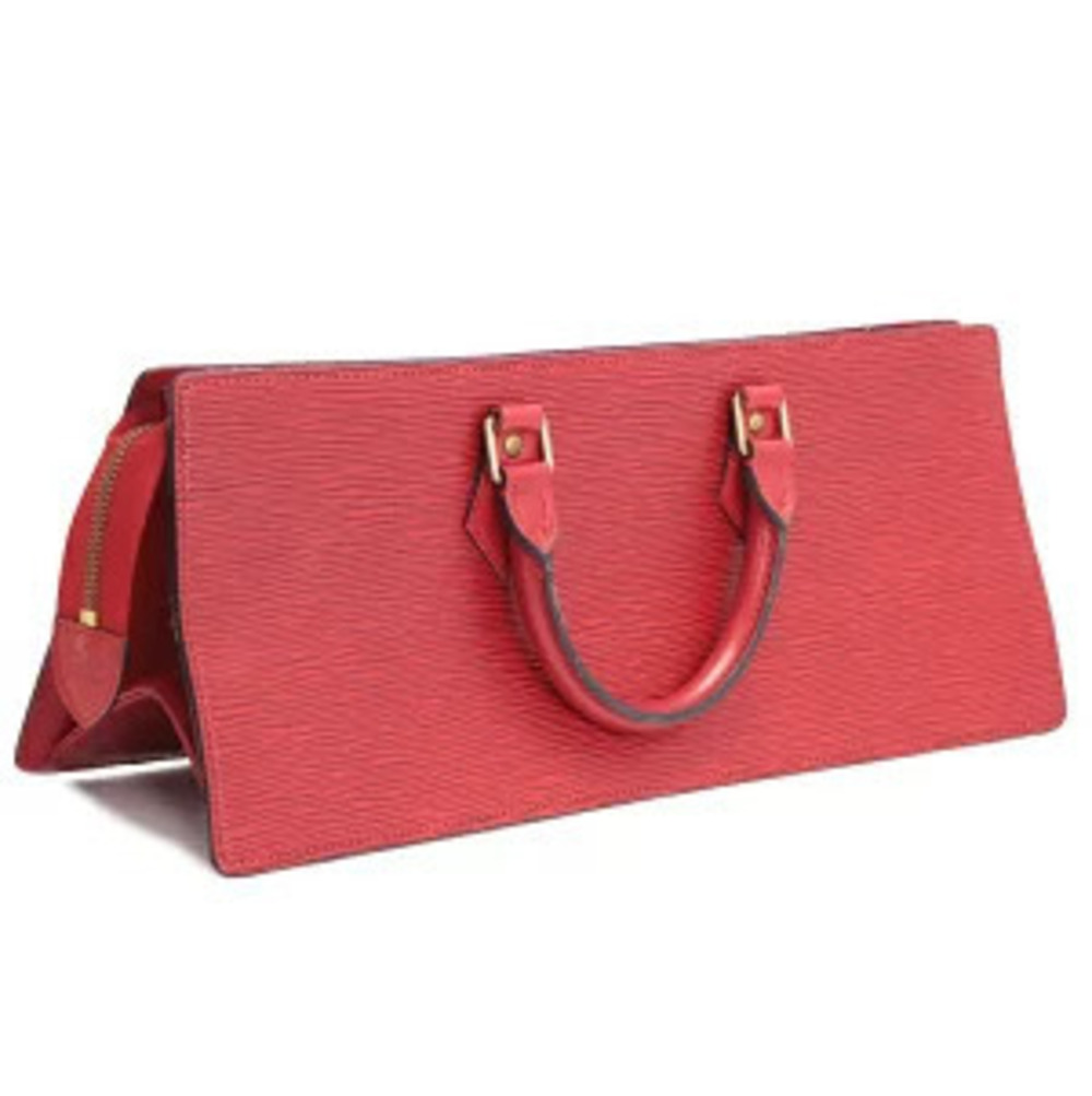 Louis Vuitton Leather Epi Handbag Castilian Triangle Red Sac